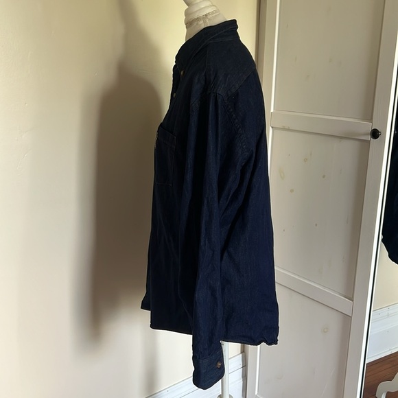 Harper Dark Denim Penn State Nittany Lion Embroidered Button Down Shirt - L Slim - Picture 4 of 11